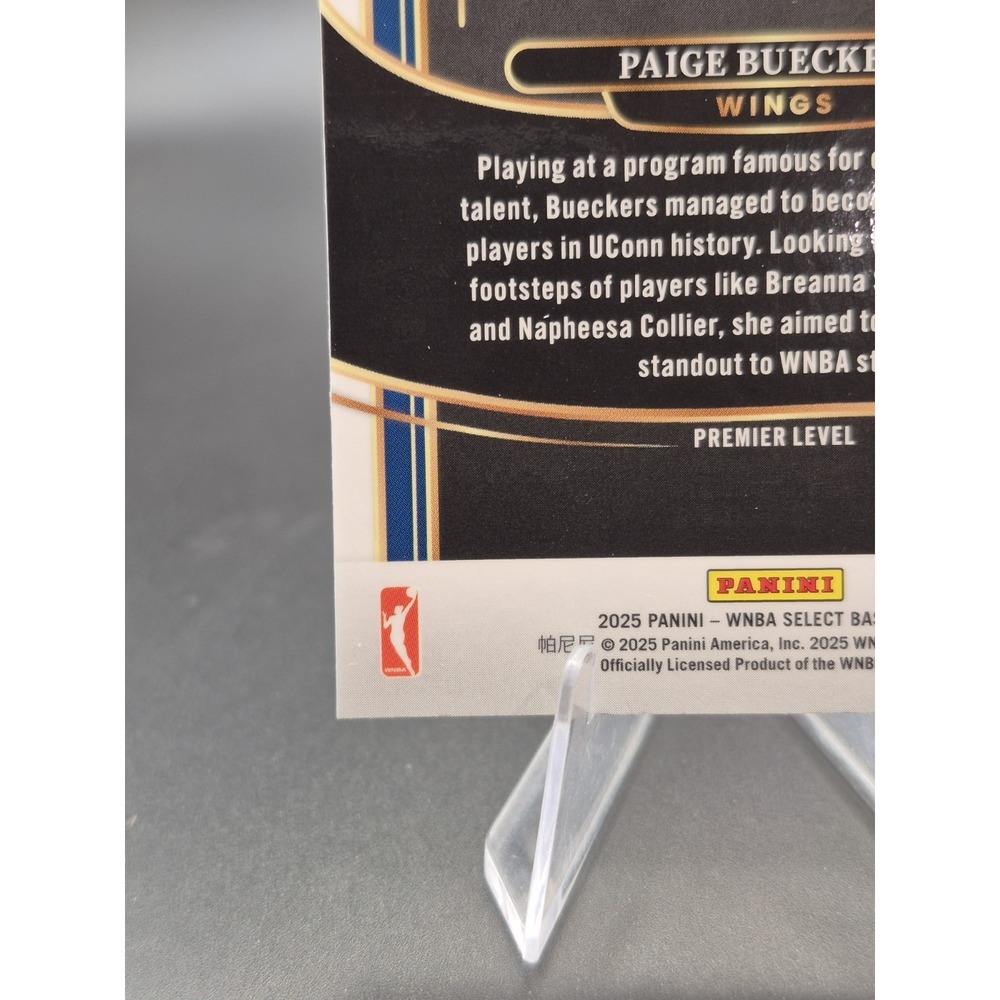2025 Select WNBA Paige Buckers #118 Rookie Silver Prizm Premier Level (RC) Wings - Picture 10 of 10